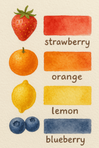 what fruit can be used to make watercolors